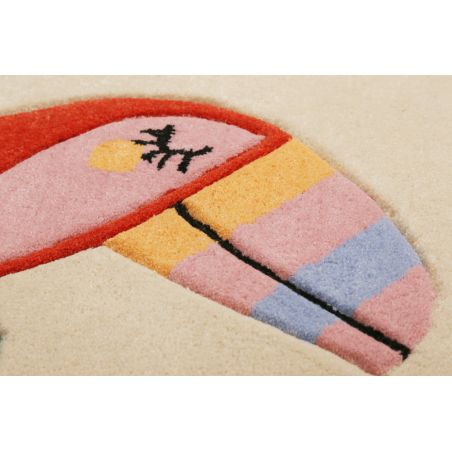 Tapis d'enfant en polyester E-Toucan rond bleu Tapis d'enfant en polyester E-Toucan rond bleu