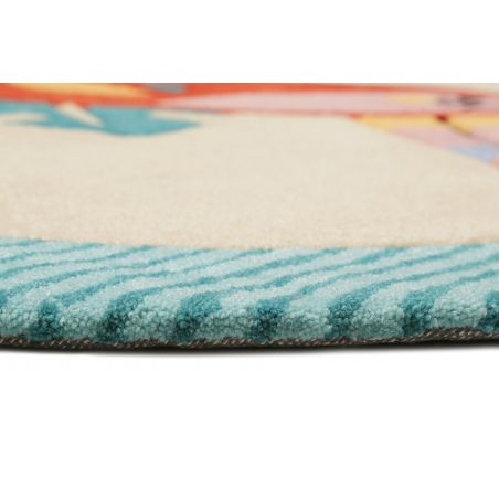 Tapis d'enfant en polyester E-Toucan rond bleu Tapis d'enfant en polyester E-Toucan rond bleu