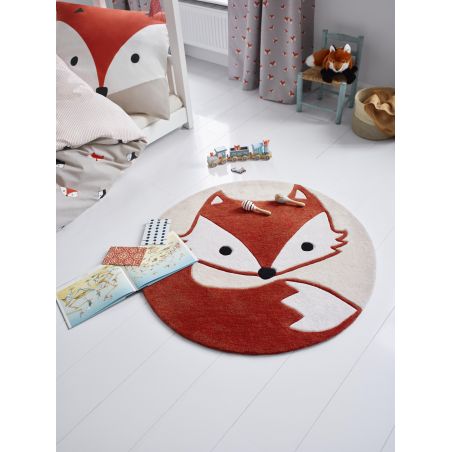 Tapis D Enfant En Polyester Renard Roux Rond Tapis Chic Tapis D Enfant En Polyester Renard Roux Rond Tapis Chic