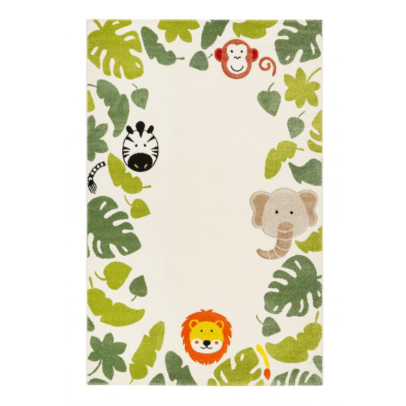 Tapis d'enfant en polypropylène Safari vert