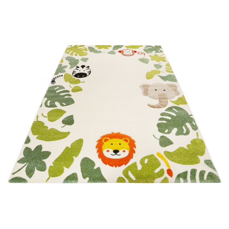 Tapis d'enfant en polypropylène Safari vert