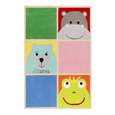 Tapis de chambre tufté main en polyester What's up multicolore vif Tapis de chambre tufté main en polyester What's up multicolore vif