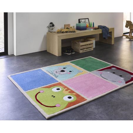 Tapis de chambre tufté main en polyester What's up multicolore vif Tapis de chambre tufté main en polyester What's up multicolore vif