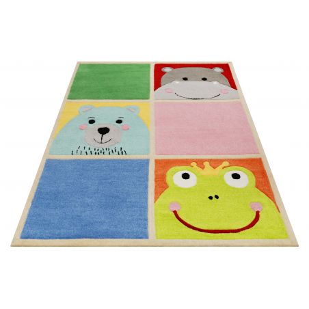 Tapis de chambre tufté main en polyester What's up multicolore vif Tapis de chambre tufté main en polyester What's up multicolore vif