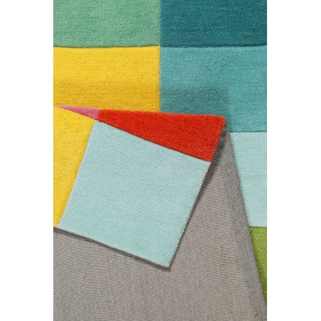 Tapis de chambre tufté main en polyester Flip Da Hip multicolore Tapis de chambre tufté main en polyester Flip Da Hip multicolore