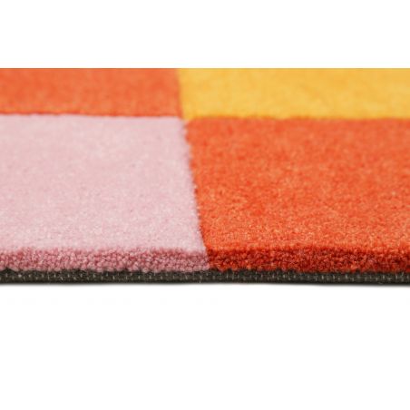 Tapis de chambre tufté main en polyester Flip Da Hip multicolore Tapis de chambre tufté main en polyester Flip Da Hip multicolore