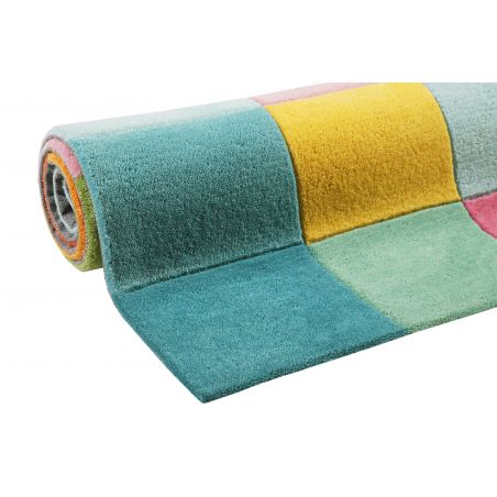 Tapis de chambre tufté main en polyester Flip Da Hip multicolore Tapis de chambre tufté main en polyester Flip Da Hip multicolore