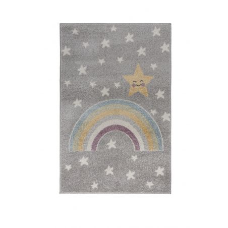 Tapis enfant en polypropylène Rainbow Night Gris Tapis enfant en polypropylène Rainbow Night Gris