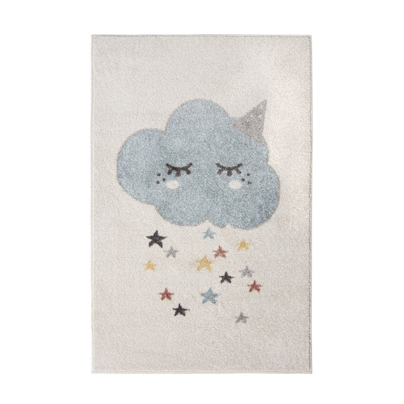 Tapis enfant en polypropylène Nuage bleu