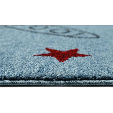 Tapis pour enfant en polypropylène Yoda bleu Tapis pour enfant en polypropylène Yoda bleu