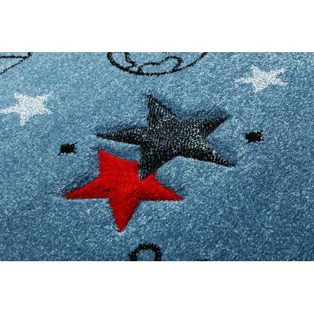 Tapis pour enfant en polypropylène Yoda bleu Tapis pour enfant en polypropylène Yoda bleu