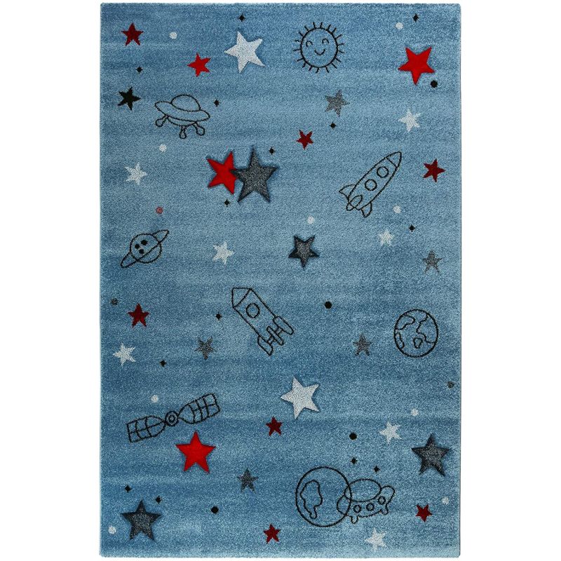 Tapis pour enfant en polypropylène Yoda bleu