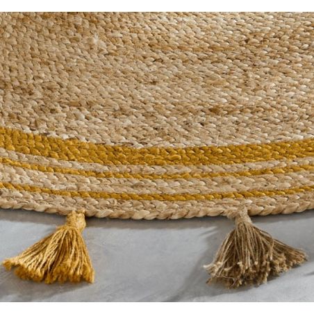 Tapis d'entrée en jute Lunara Rond Ochre Tapis d'entrée en jute Lunara Rond Ochre