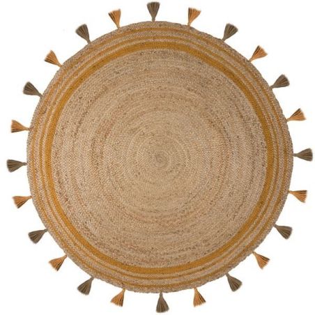 Tapis d'entrée en jute Lunara Rond Ochre Tapis d'entrée en jute Lunara Rond Ochre