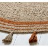 Tapis d'entrée en jute Lunara Rond Orange Tapis d'entrée en jute Lunara Rond Orange