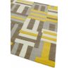 Tapis en laine tufté main écru gris taupe et jaune moutarde Lines Tapis en laine tufté main écru gris taupe et jaune moutarde Lines