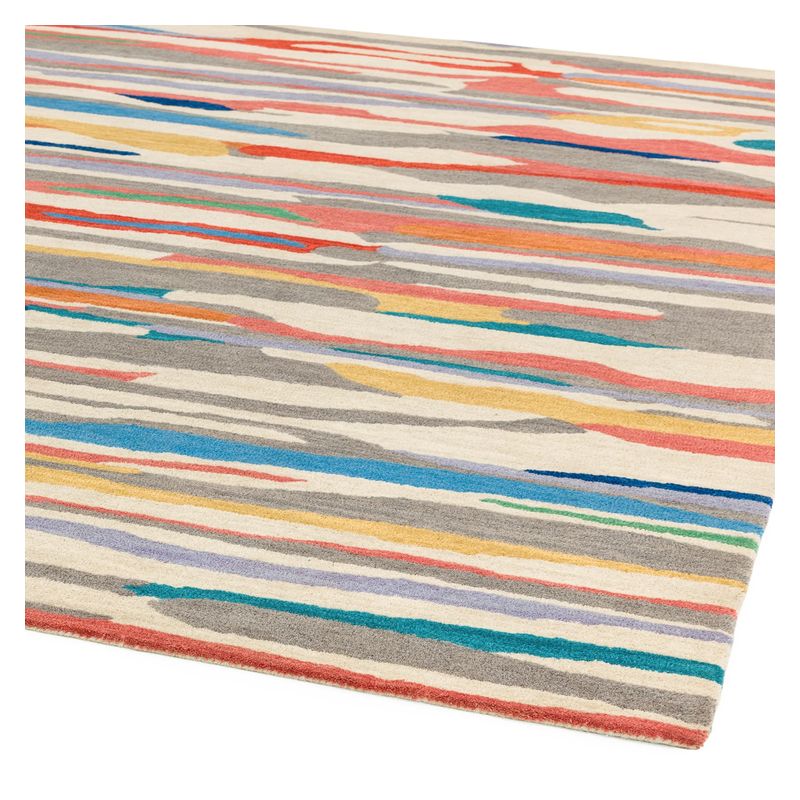 Tapis de salon en laine Design Multicolore Tuileries