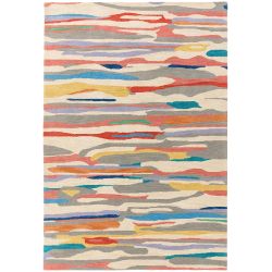 Tapis de salon en laine Design Multicolore Tuileries