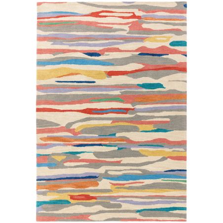 Tapis de salon en laine Design Multicolore Tuileries