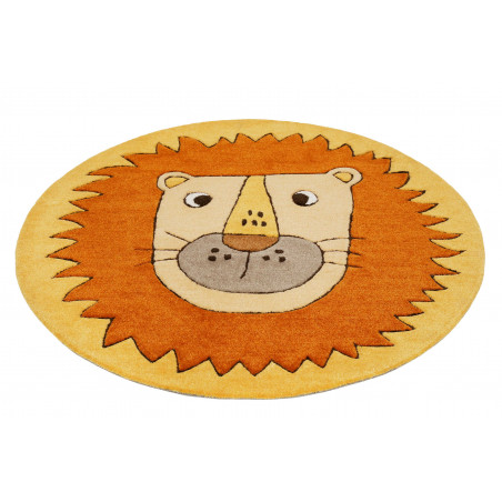 Tapis enfant lion orange et jaune Tapis enfant lion orange et jaune