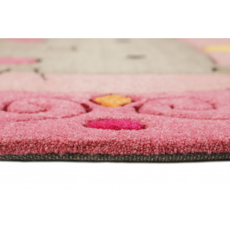 Tapis en polyester tête de chat rose Tapis en polyester tête de chat rose