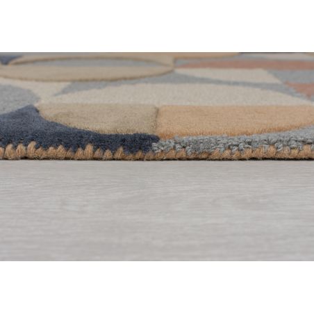 Tapis Design Géométrique Moderno bleu et corail Gigi Tapis Design Géométrique Moderno bleu et corail Gigi