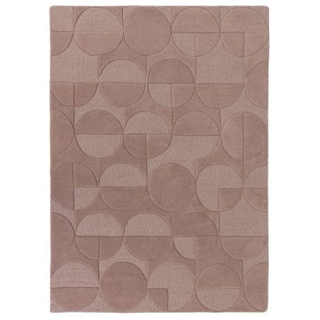 Tapis Design Géométrique Moderno rose poudré Gigi