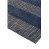 Tapis contemporain tissé main en coton et jute naturels bleu Raspail 