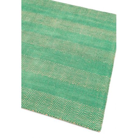 Tapis contemporain en coton et jute vert Raspail Tapis contemporain en coton et jute vert Raspail