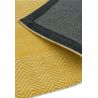 Tapis contemporain en coton et jute jaune Raspail