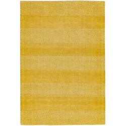 Tapis contemporain en coton et jute jaune Raspail