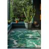 Tapis original en pure laine motif végétal jungle Amazonia