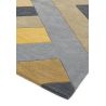 Tapis moderne à motifs géométriques 100% laine ocre et gris Montparnasse Tapis moderne à motifs géométriques 100% laine ocre et gris Montparnasse