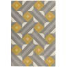 Tapis de salon moderne pure laine tuftée main ocre et gris Ternes Tapis de salon moderne pure laine tuftée main ocre et gris Ternes