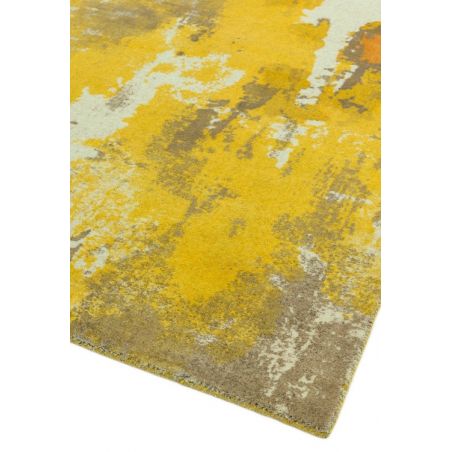 Tapis Contemporain Pure laine tissée main design abstrait Jaune Beige et écru Saint-Ambroise Tapis Contemporain Pure laine tissée main design abstrait Jaune Beige et écru Saint-Ambroise