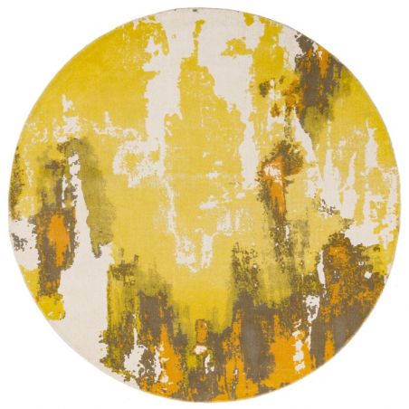 Tapis Contemporain Pure laine tissée main design abstrait Jaune Beige et écru Saint-Ambroise Tapis Contemporain Pure laine tissée main design abstrait Jaune Beige et écru Saint-Ambroise