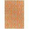 Tapis de salon moderne en laine taupe et orange Baroco Tapis de salon moderne en laine taupe et orange Baroco