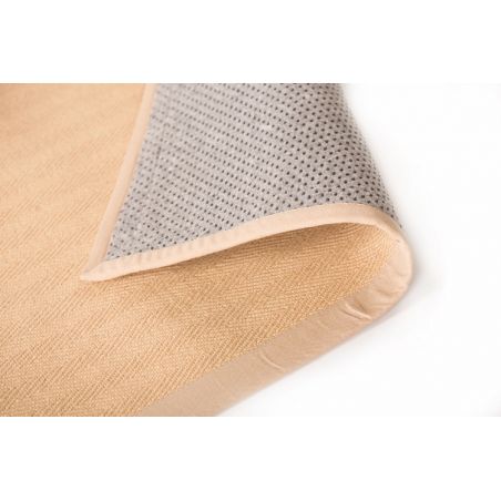 Tapis Rectangulaire en Fibres de jute Beige naturel Herringbone Tapis Rectangulaire en Fibres de jute Beige naturel Herringbone