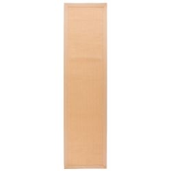 Tapis de Couloir Rectangulaire Beige Herringbone