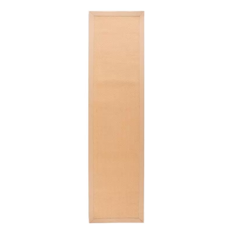 Tapis de Couloir Rectangulaire Beige Herringbone 