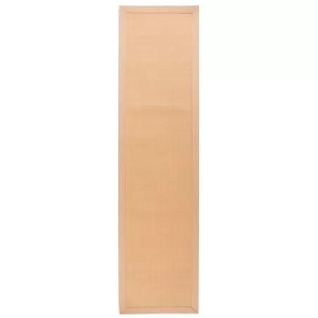 Tapis de Couloir Rectangulaire Beige Herringbone 