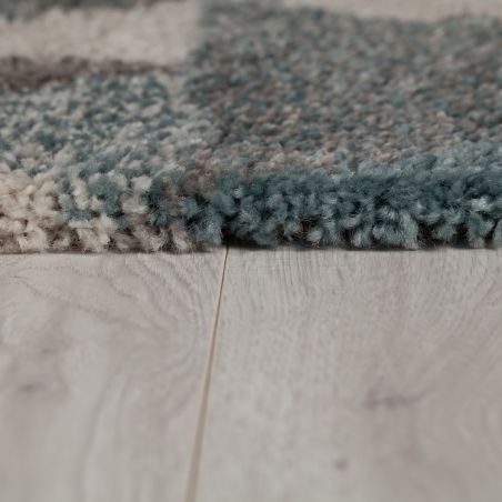 Tapis Design Géométrique Bleu Dakari Nuru Tapis Design Géométrique Bleu Dakari Nuru