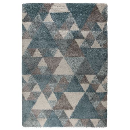 Tapis Design Géométrique Bleu Dakari Nuru Tapis Design Géométrique Bleu Dakari Nuru