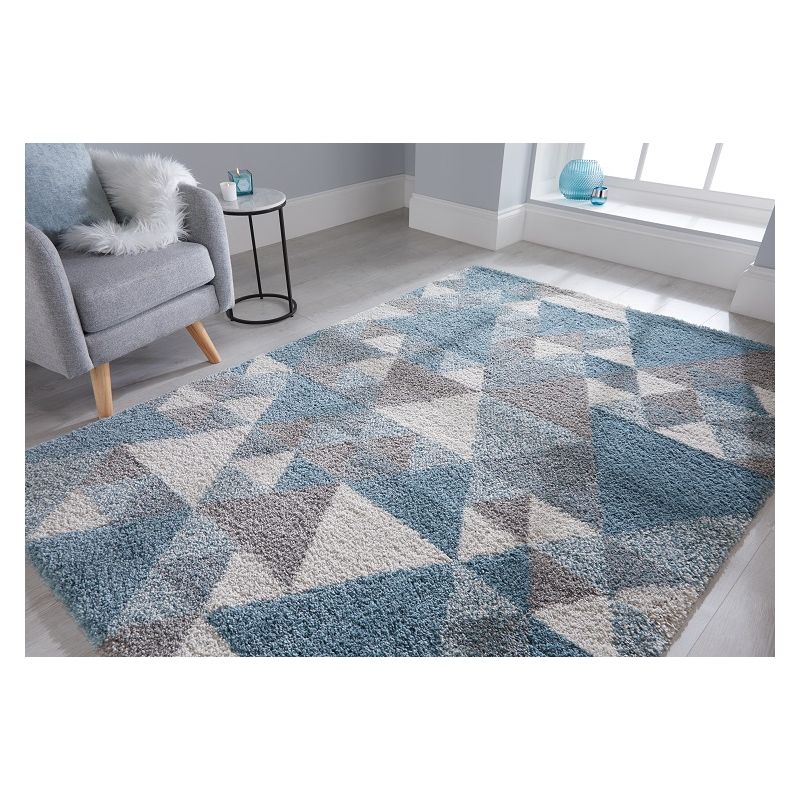 Tapis Design Géométrique Bleu Dakari Nuru