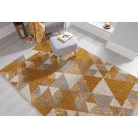 Tapis Design Géométrique Ochre Dakari Nuru Tapis Design Géométrique Ochre Dakari Nuru