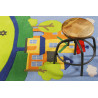 Tapis original pour chambre d'enfant motif maison colorée Tapis original pour chambre d'enfant motif maison colorée