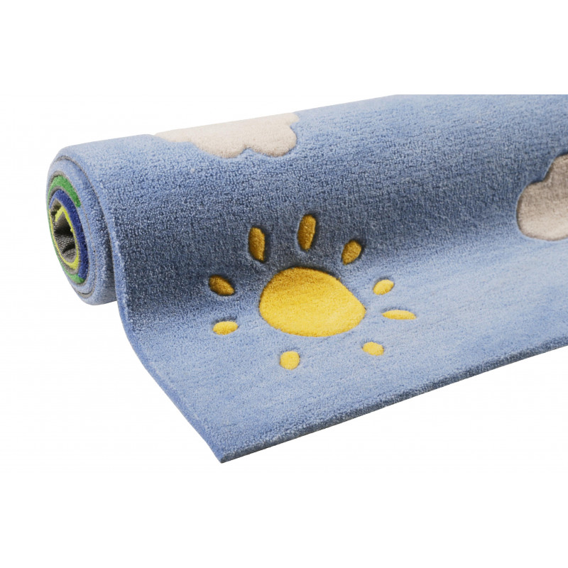 Tapis doux pour chambre d'enfant en polyester maison colorée