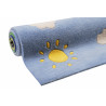 Tapis doux pour chambre d'enfant en polyester maison colorée Tapis doux pour chambre d'enfant en polyester maison colorée