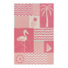 Tapis de chambre tufté main en polyester Fruity Flamingo Rose