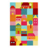 Tapis enfant tufté main en polyester Poppy Town multicolore